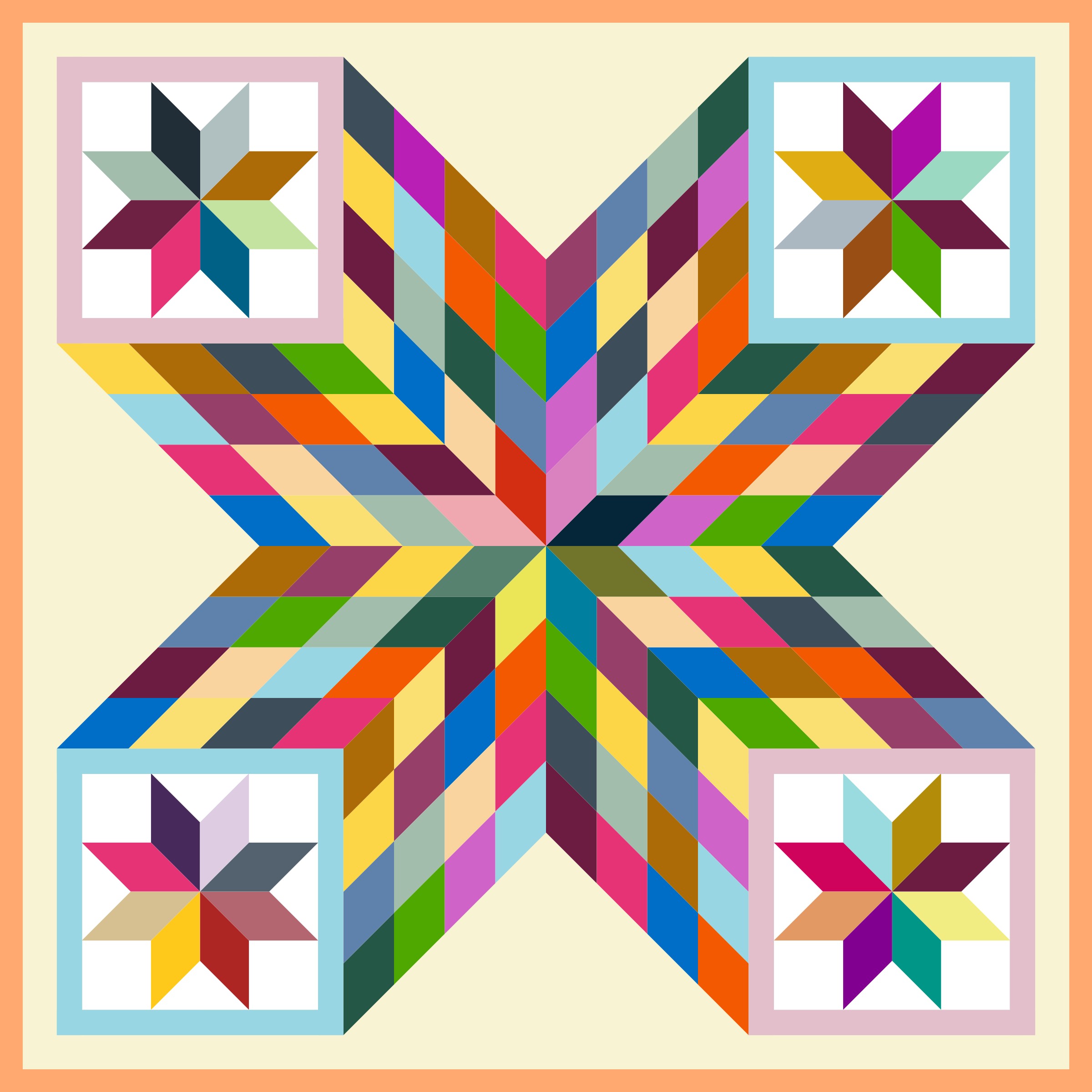 image of quilt block called Starburst